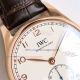 Perfect replica GR factory IWC rose gold case Swiss 82200 automatic mechanical leather strap (3)_th.jpg